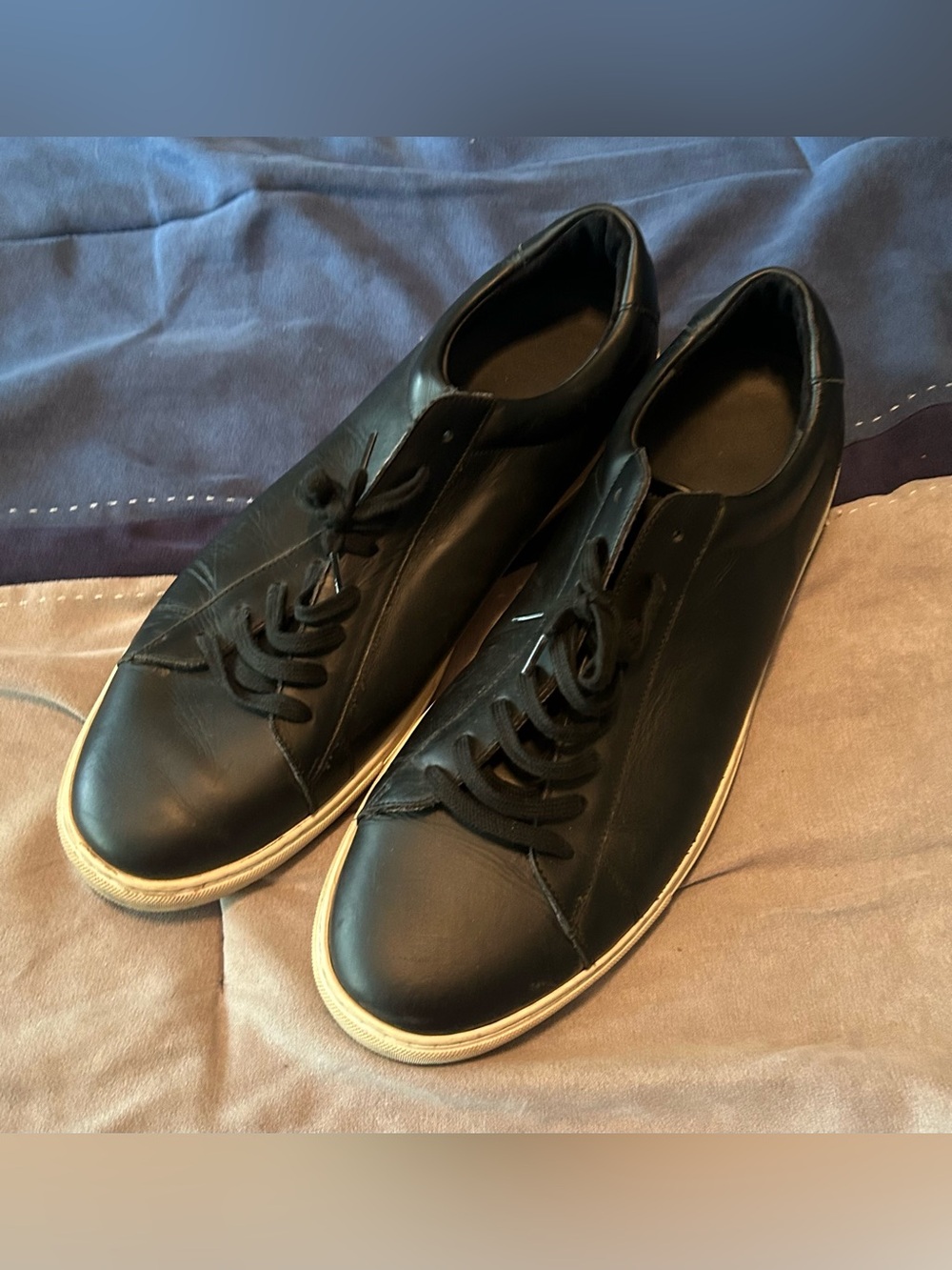 Oliver Cabell Low 1 Black Leather Sneaker - Mens Size EU 48 / US 15